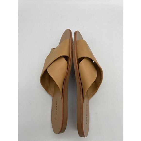 Everlane The Day Crossover Sandal Womens Sz 9.5 Light Taupe Leather Strappy - Picture 8 of 11